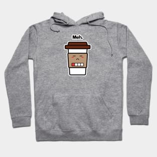 Meh. | Coffee Cup | Charging | Low Battery | Cute Kawaii | White Hoodie